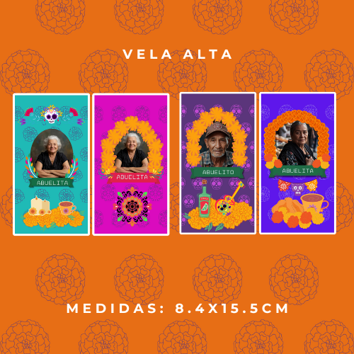 💜 Plantillas Día de Muertos para Veladoras 2025