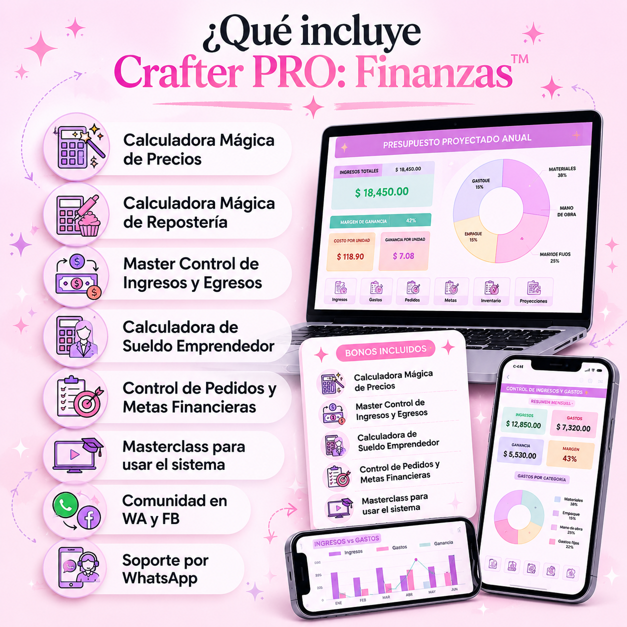 Bundle Crafter PRO: Finanzas™ | Sistema financiero para emprendedoras creativas