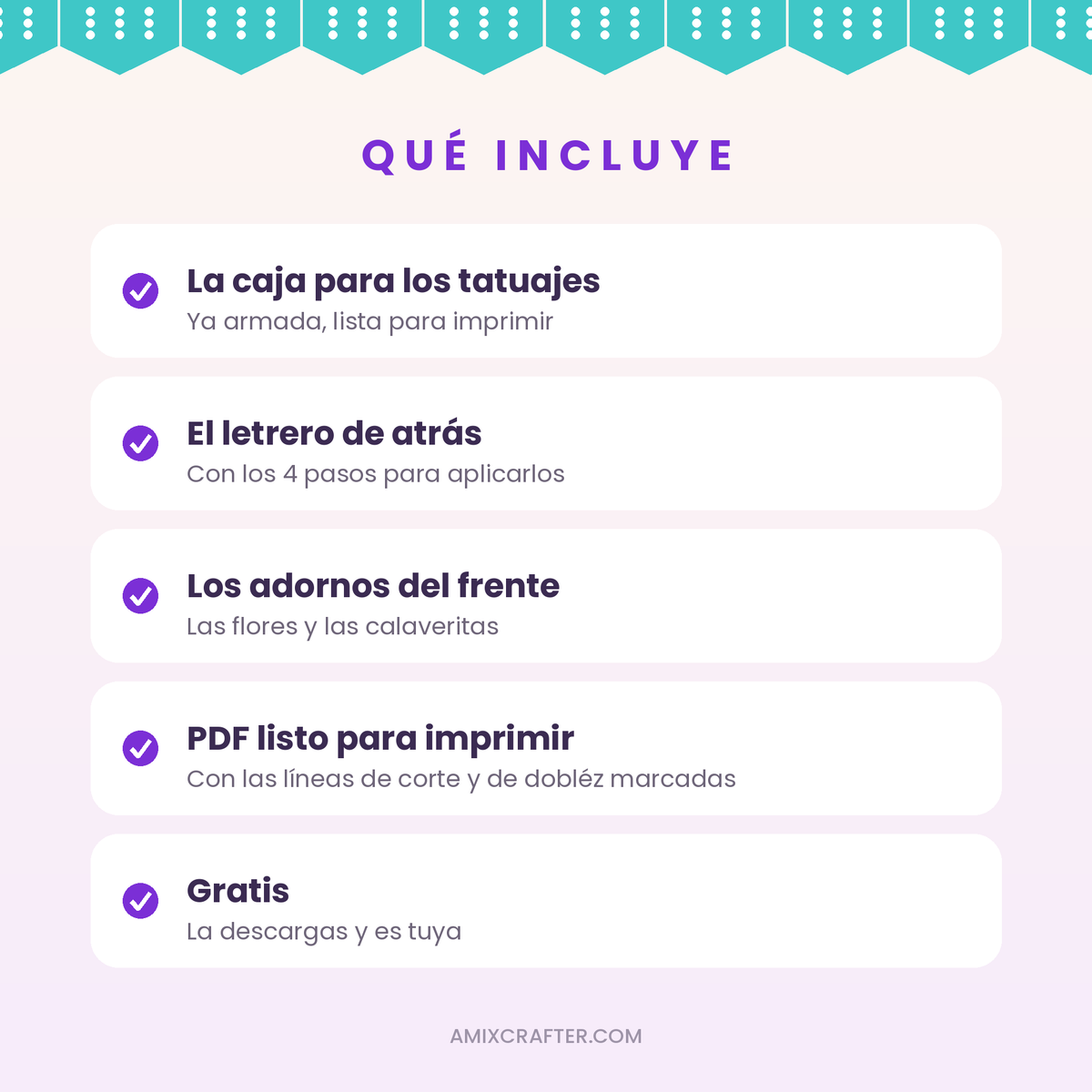 Estación de Tatuajes Temporales Gratis | Caja para Imprimir y Armar · Día de Muertos, XV y Fiestas