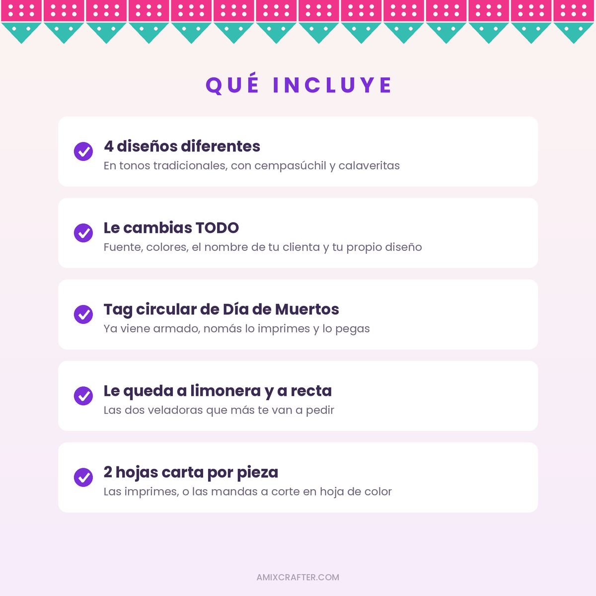 Porta Veladora Día de Muertos | Plantilla Editable en Canva para Veladora Limonera y Recta, 2 Hojas Carta