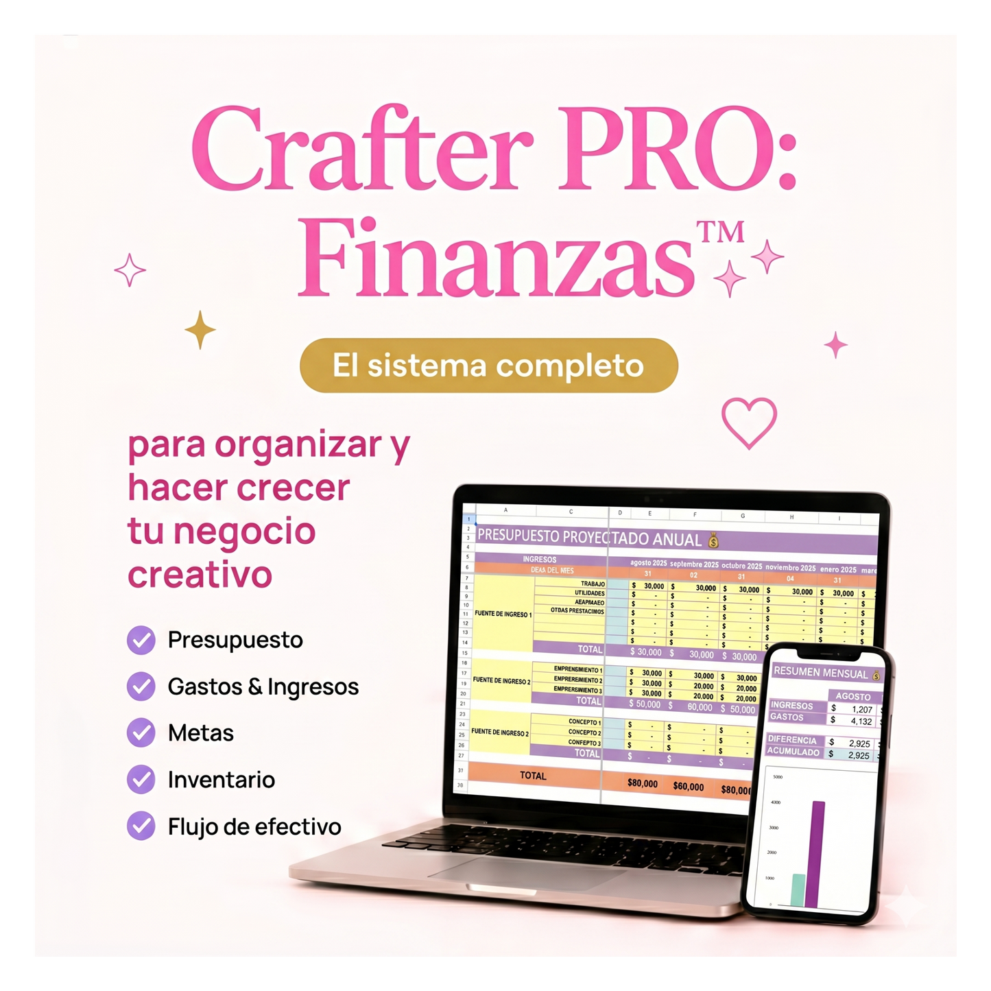 Bundle Crafter PRO: Finanzas™ | Sistema financiero para emprendedoras creativas