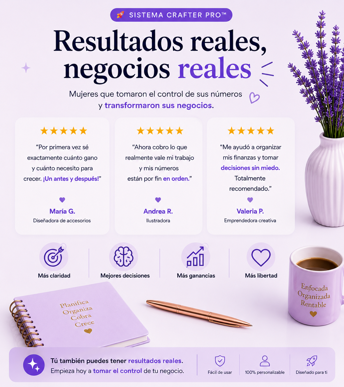 Crafter PRO: Finanzas™ | Sistema financiero para emprendedoras creativas
