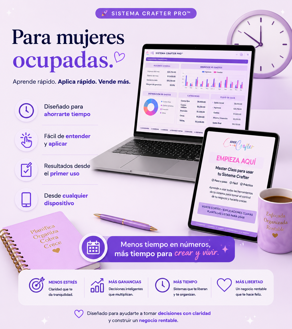 Crafter PRO: Finanzas™ | Sistema financiero para emprendedoras creativas