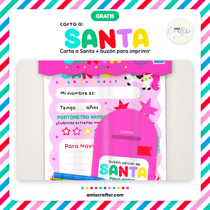 Carta a Santa Gratis | Carta, Buzón Polo Norte y Agarradera para Imprimir (PDF)