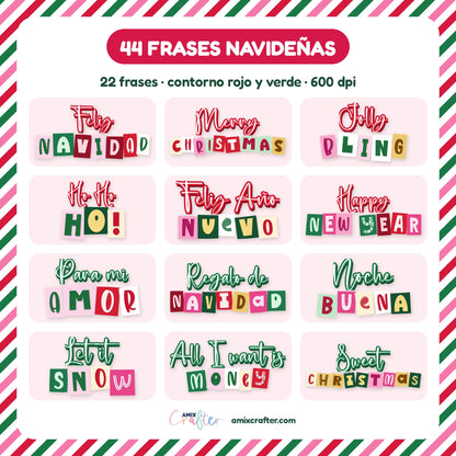 Money Cake Navidad Jolly Bling | 23 Pasteles Porta Billetes Navideños para Imprimir y Cortar · PNG + SVG + PDF